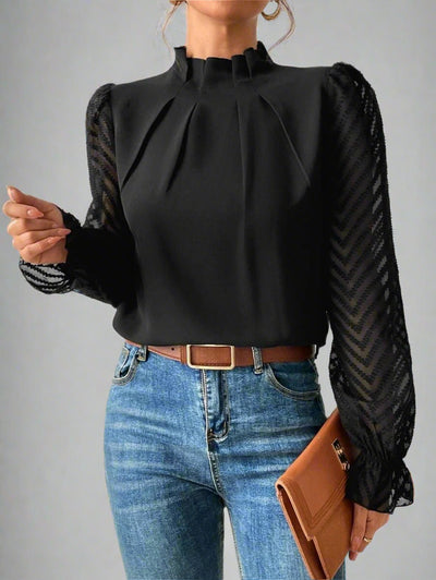 Nathalie | Elegante blouse met plooi mouwen