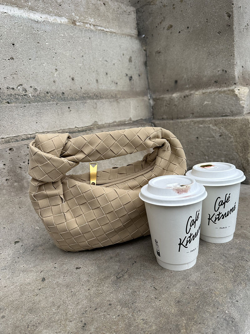 Anémone | Mini tas van geweven suede