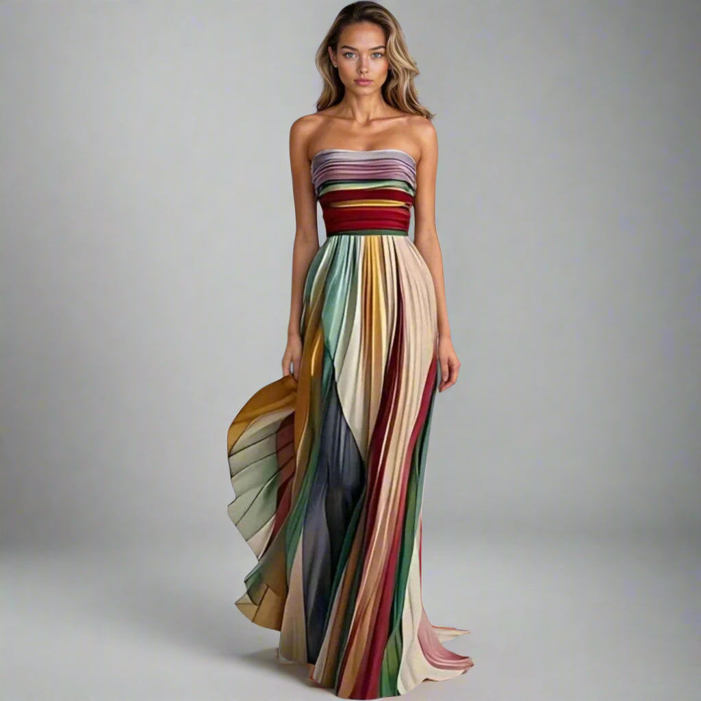 Flora | Lange jurk van premiumstof