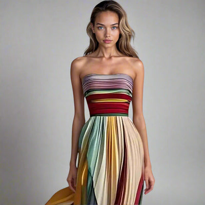 Flora | Lange jurk van premiumstof